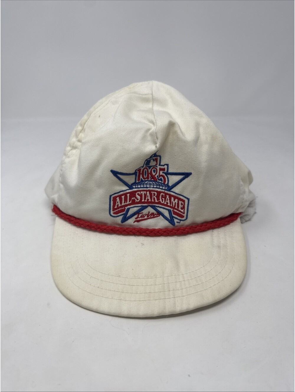 VTG 1985 MLB All Star Game Twins Hat USA Made Par Cap Snapback White